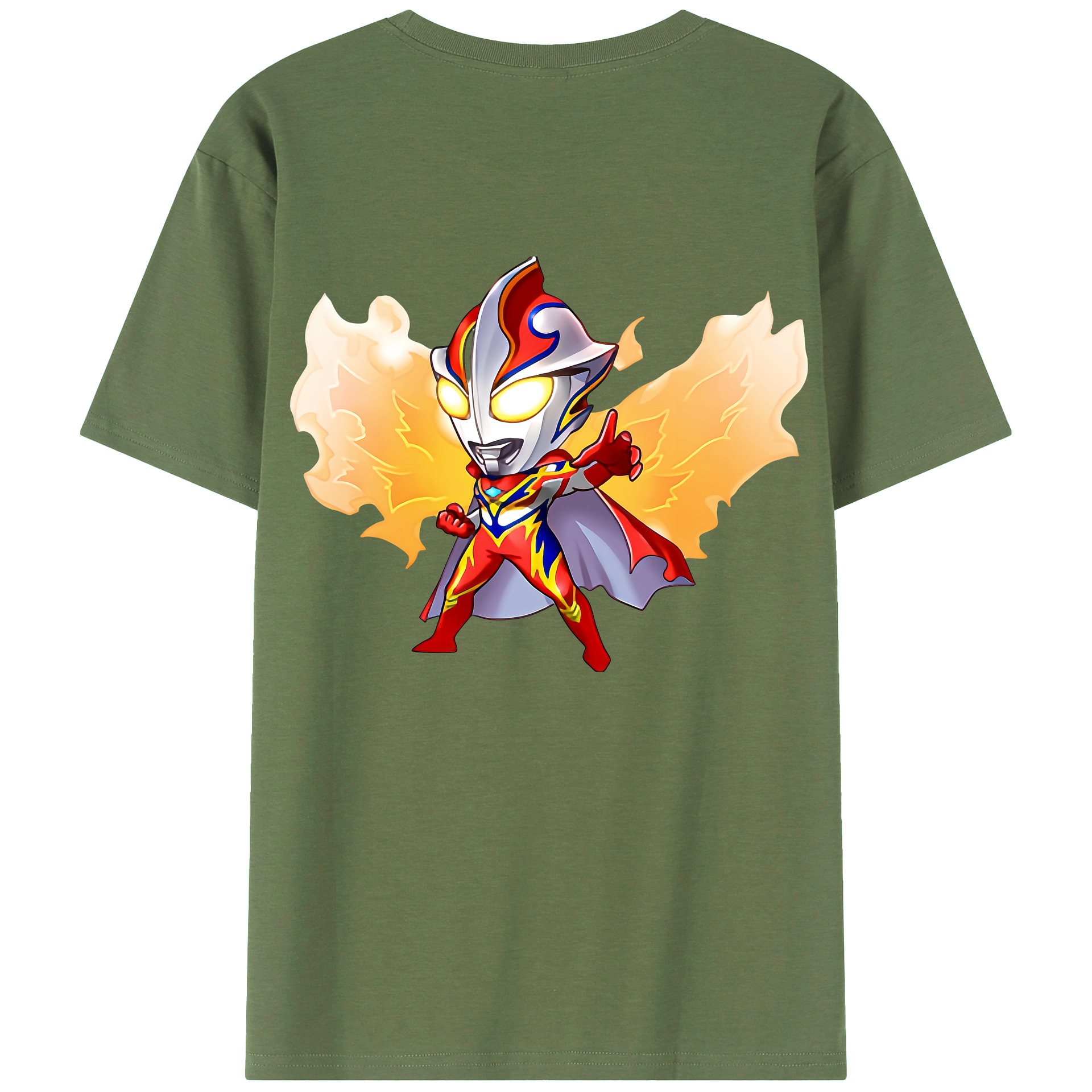 （画像用） ウルトラマン Ultraman 綿100％ メンズ半袖Tシャツ（バックプリント） 通気性